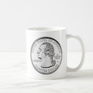 Mug Pièce de monnaie quarte des Etats-Unis