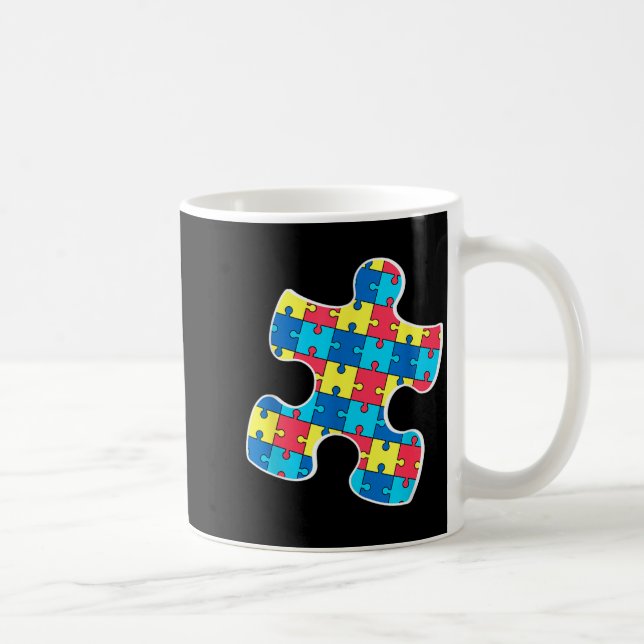 Mug Pièce de puzzle de l'autisme Sensibilisation à l'a (Droite)