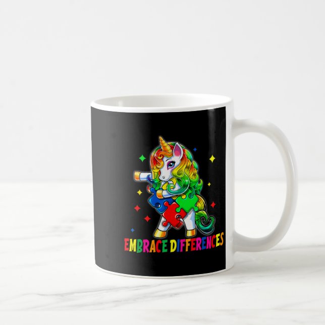 Mug Pièce de puzzle licorne mois de la sensibilisation (Droite)