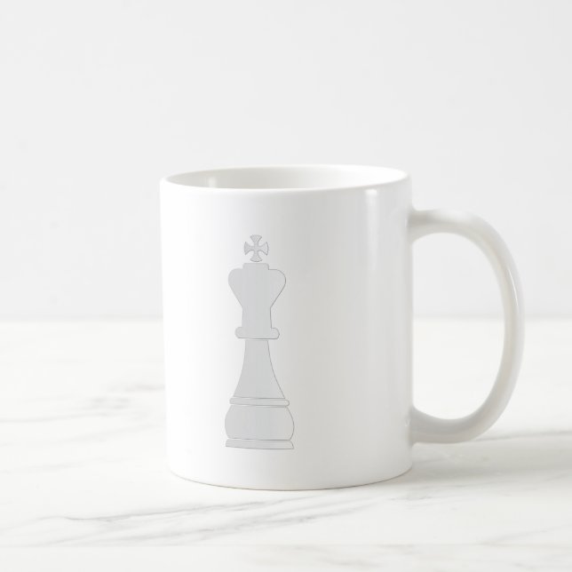 Mug Pièce d'échecs blanche de roi (Droite)