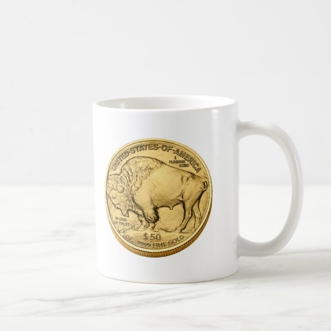 Mug Pièce d'or de lingot de Buffalo (Droite)