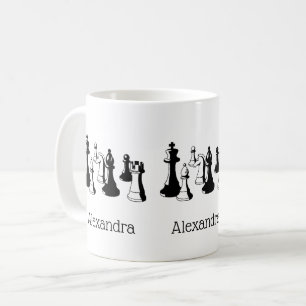 Mug Pièces de Jeu d'Échecs Art Vintage #2