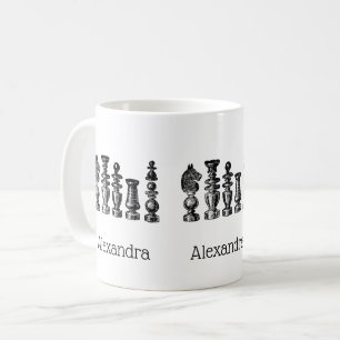 Mug Pièces d'échecs Art Vintage