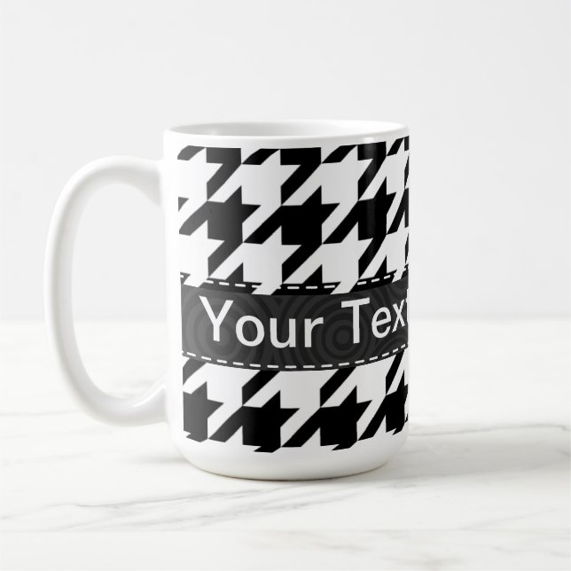 Mug Pied-de-poule noir et blanc (Gauche)