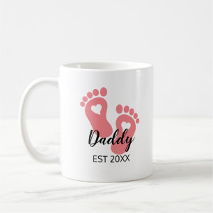 Mug Pieds de bébé rose Nouveau père Baby Girl