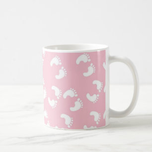Mug Pieds pour bébé rose et blanc - Baby shower Imprim