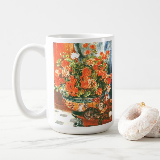 Mug Pierre-Auguste Renoir Geraniums Et Chats (Avec donut)