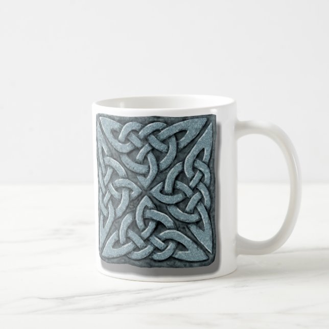 Mug Pierre carrée du noeud 4 celtiques (Droite)