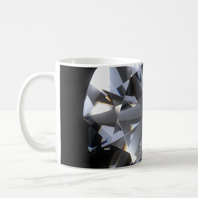 Mug Pierre de diamant : l'espace noir brille. (Gauche)