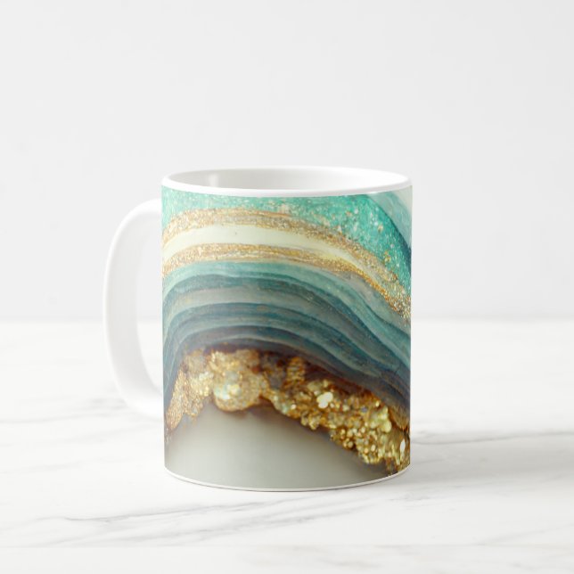 Mug Pierre de géode d'âge turquoise (Devant gauche)