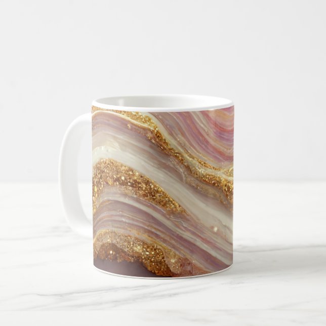 Mug Pierre de Géode Rose Agate (Devant gauche)