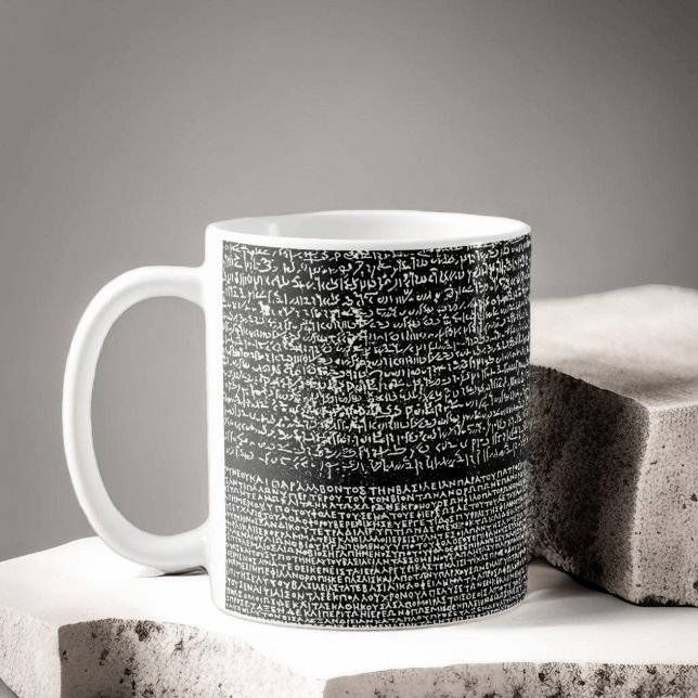 Mug Pierre de Rosetta : Hiéroglyphe égyptien antique (Créateur téléchargé)