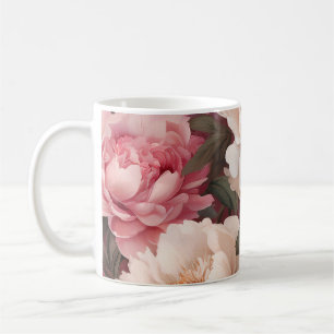 Mug Pierre florale rose et blanc