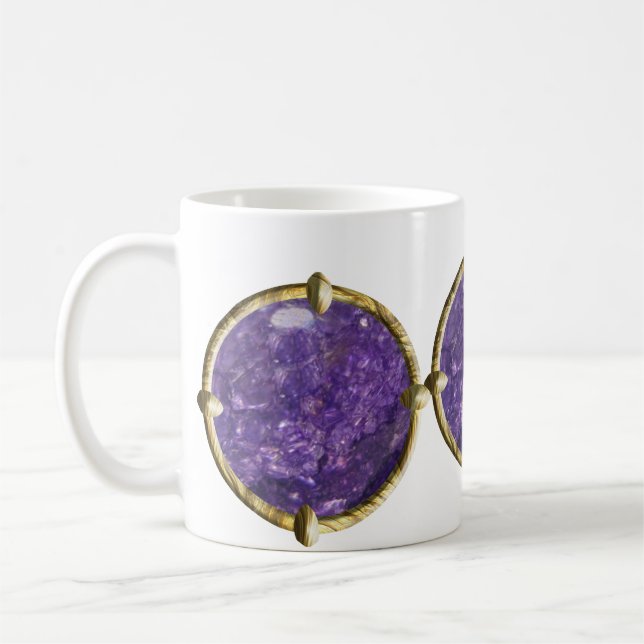 Mug Pierre précieuse violette, violette (Gauche)