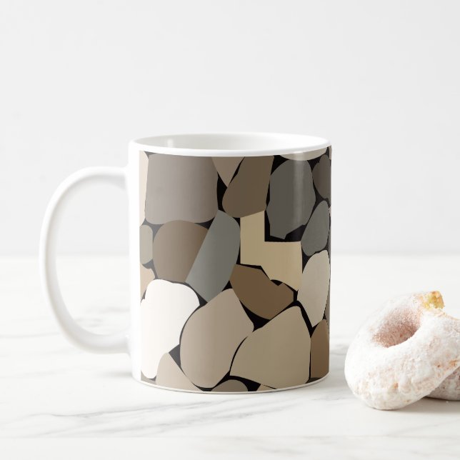 Mug Pierres de mur colorées  (Avec donut)
