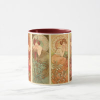 Pierres et fleurs précieuses, Alphonse Mucha Art