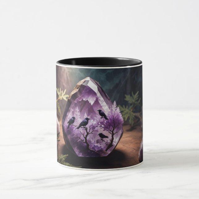 Mug Pierres précieuses améthyste bijoux oiseau (Centre)