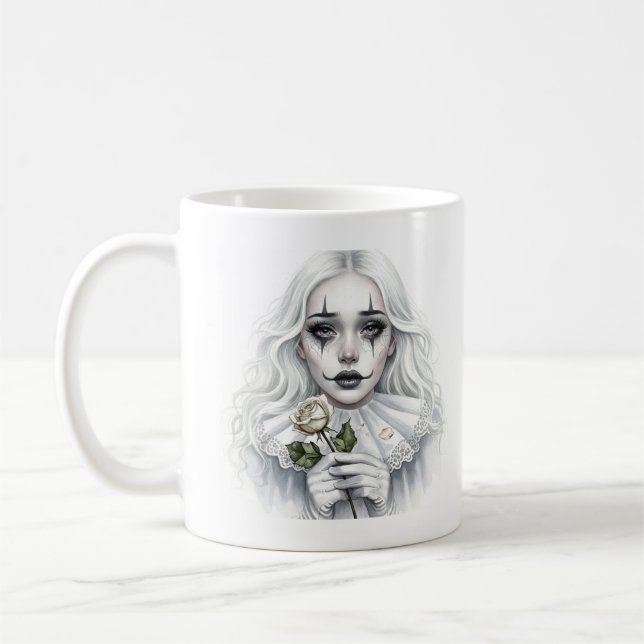 Mug Pierrot à la rose blanche (Gauche)