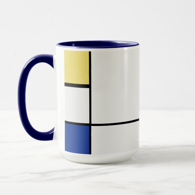 Mug Piet Mondrian - Composition Abstrait géométrique (Gauche)