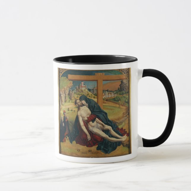 Mug Pieta avec deux donateurs (huile sur le panneau) (Droite)