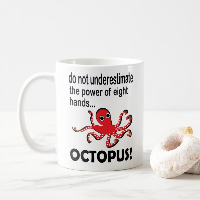 Mug Pieuvre Animal Marin Drôle Pieuvre (Avec donut)