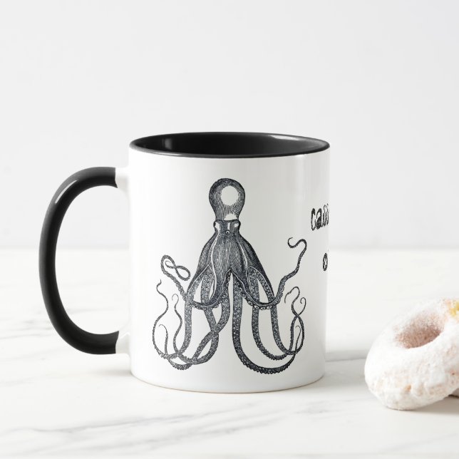 Mug Pieuvre bizarre personnalisée (Avec donut)