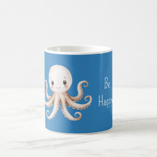 Mug Pieuvre Bleu Be Happy