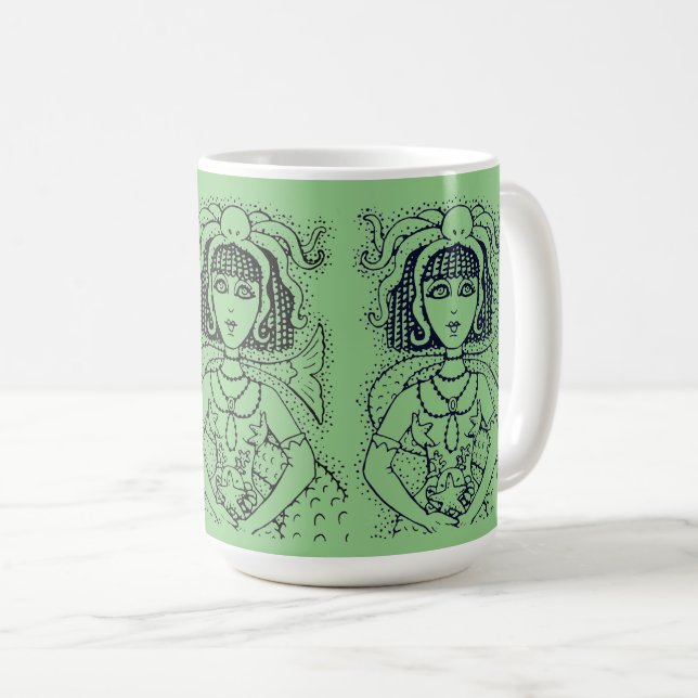 MUG PIEUVRE CLÉOPÂTRE SIRENE GOTHIQUE FANTASY (Devant droit)