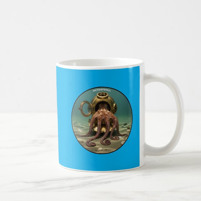 Mug Pieuvre de mer à l'intérieur d'un casque de plongé (Droite)