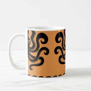 Mug Pieuvre grecque ancienne, motif à vagues