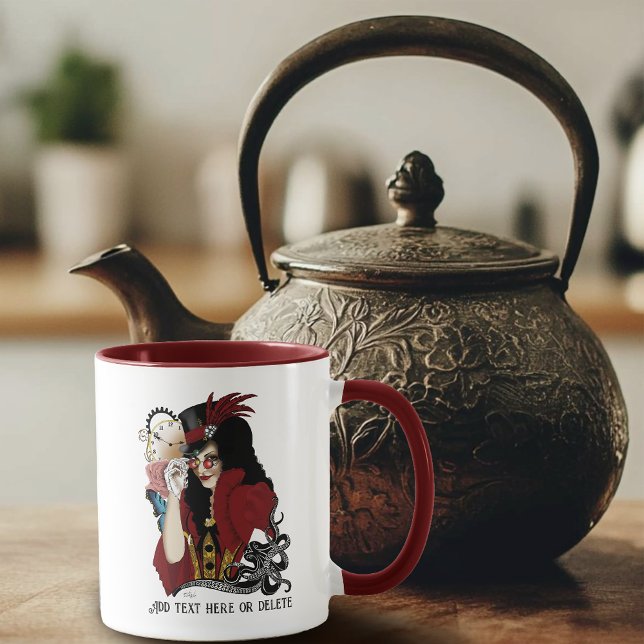 Mug Pieuvre noire rouge victorienne (Créateur téléchargé)