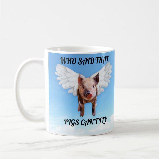 Mug Pig volant (Gauche)