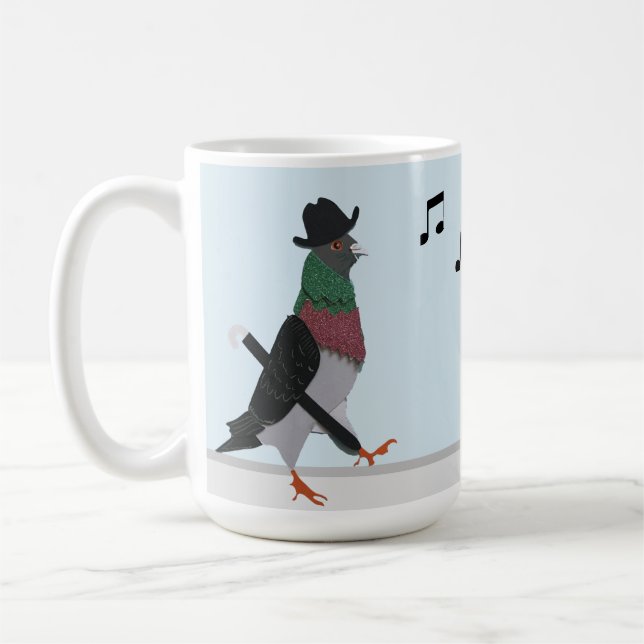 Mug Pigeon en ville drôle  (Gauche)