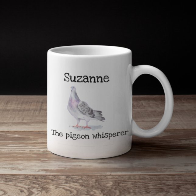 Mug Pigeon Whisperer Nom Oiseau personnalisé (Créateur téléchargé)