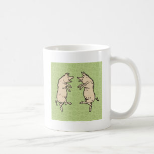 Mug Pigs Danser Antique Piggy Dance Jig