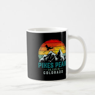Mug Pikes Peak Montagne Colorado Rétro Hiki en Détress