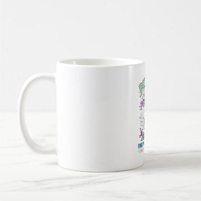 Mug Pilates de licorne et poussière de pixie typograph (Gauche)