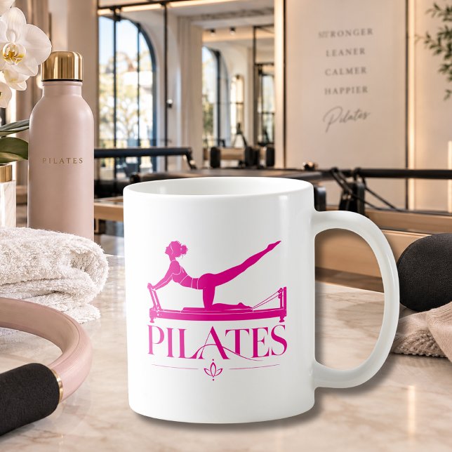 Mug Pilates Reformer Rose Chaud (Pilates Reformer Hot Pink Coffee Mug )