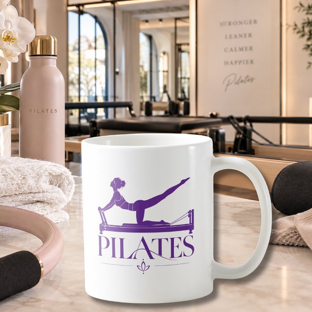 Mug Pilates Reformer Violet (Pilates Reformer Purple Coffee Mug )