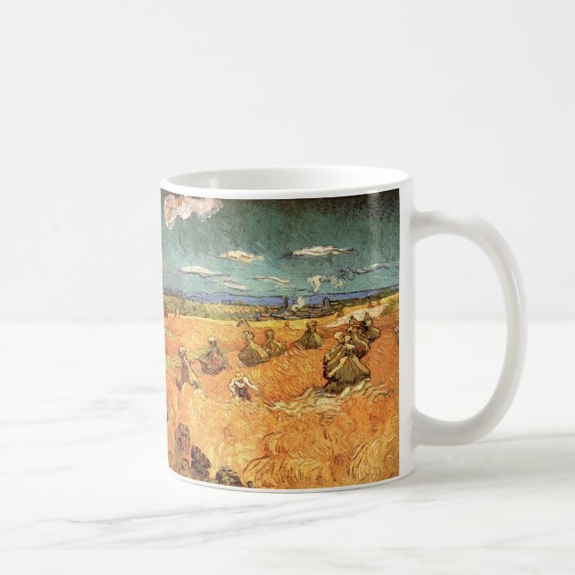 Mug Pile de blé avec faucheuse par Vincent van Gogh (Droite)