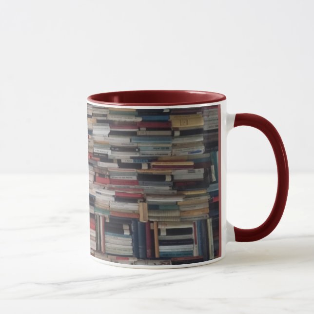 Mug Piles de domination de livres coincés ensemble (Droite)