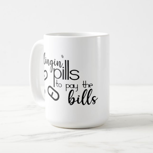 Mug Pills de paiement des factures (Devant gauche)