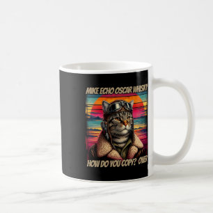 Mug Pilote de chat rétro Mike Echo Oscar Whisky M.e.o.