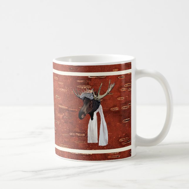 Mug Pilote de l'aviation de l'orignal volant sur l'éco (Droite)