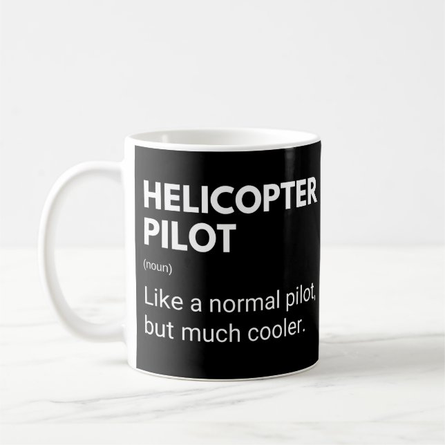 Mug Pilote d'hélicoptère comme un pilote normal mais p (Gauche)