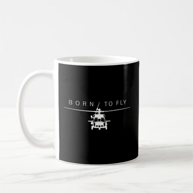 Mug Pilote d'hélicoptère de l'aviation militaire Black (Gauche)