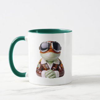 Mug Pilote Grenouille Aviateur Personnage Mignon Accen
