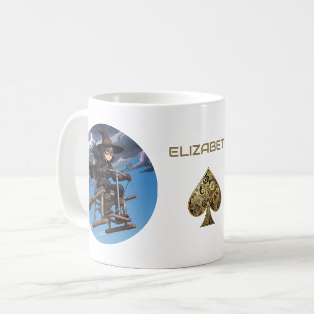 Mug Pilote Sorcière Mignonne (Devant gauche)