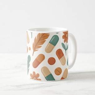 Mug Pilules de pharmacien Bohème Fleurs de marguerite