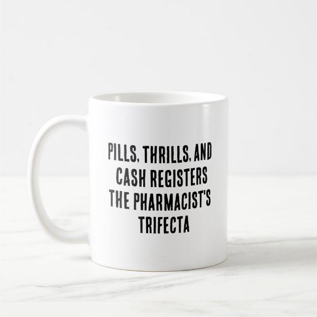 Mug Pilules, sensations fortes et caisses enregistreus (Gauche)